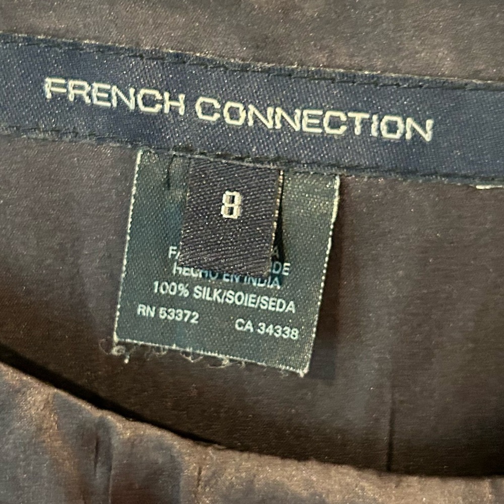 French Connection Silk Ruffle Dress - Picture 3 of 8